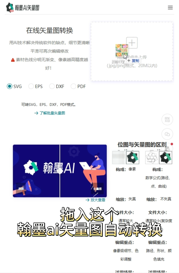 翰墨AI位图转矢量图